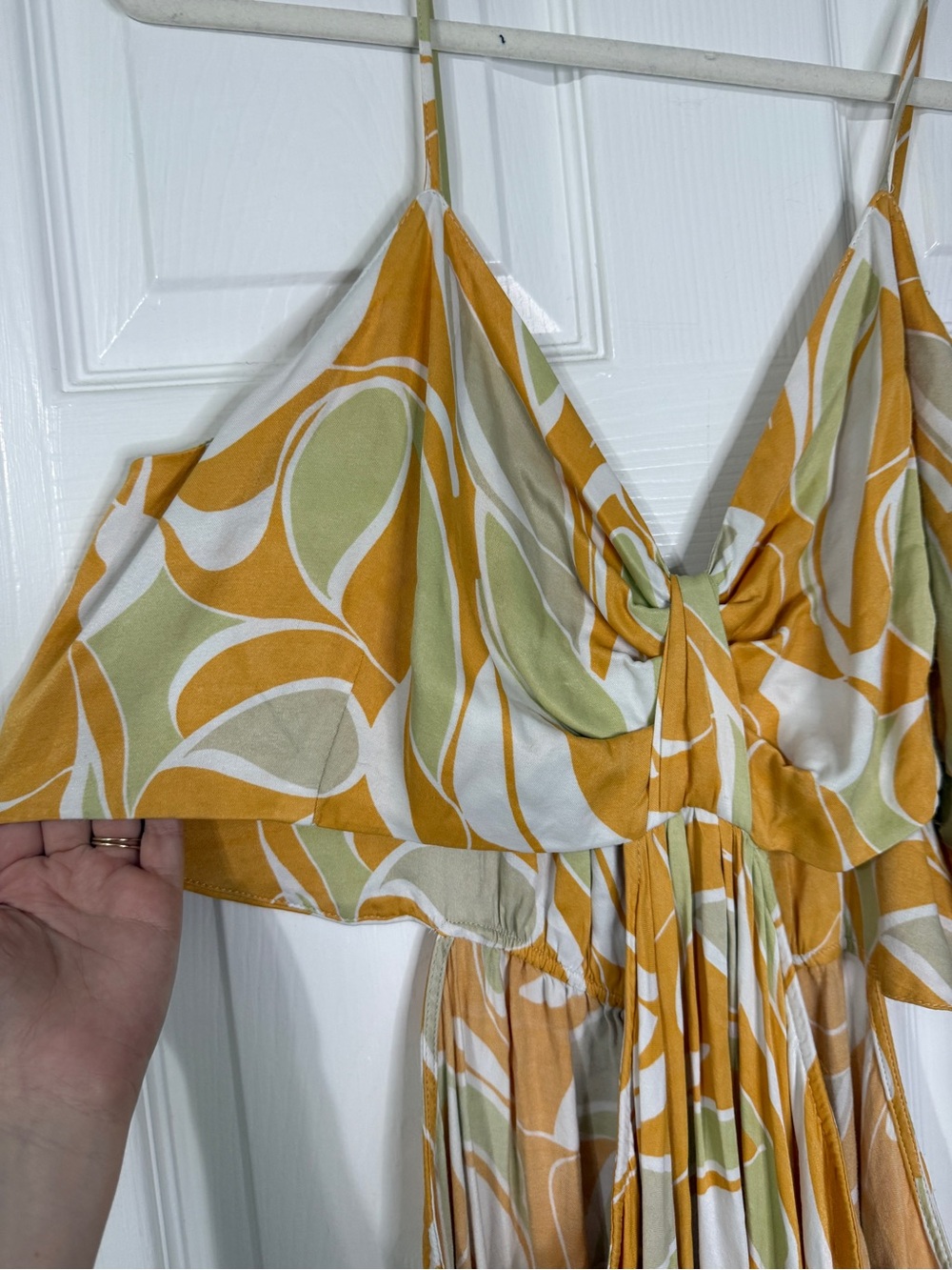 Anthropologie Cutout Printed Slip Midi Dress Size 2X - Picture 4 of 8